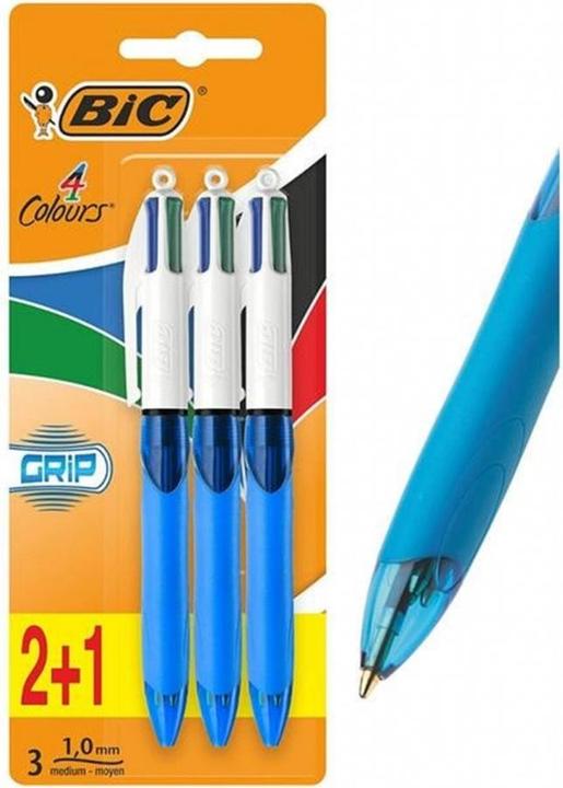 Produktbild Bic Kugelschreiber (Weiss, Grün, Blau, Rot, 3 x)