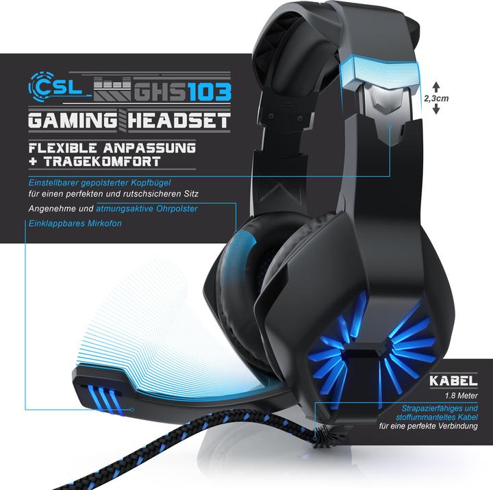 Produktbild CSL USB Gaming Headset (Kabelgebunden)