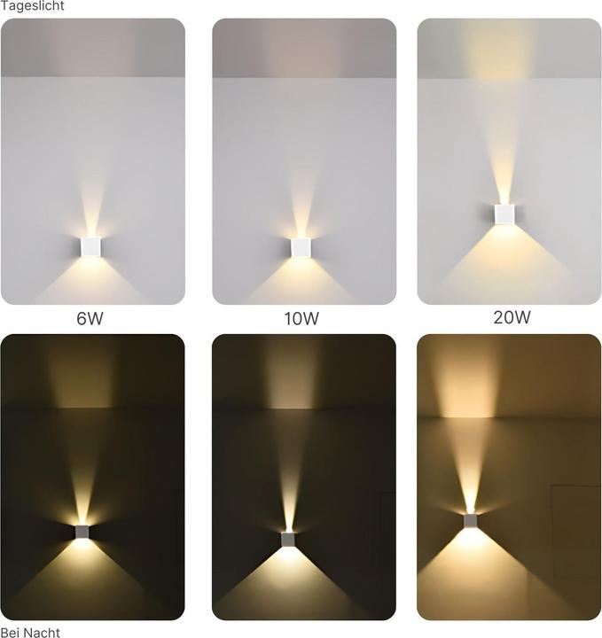 Image du produit Hermex Applique de façade à LED Spot mural Applique murale up-down (1000 lm, IP65)