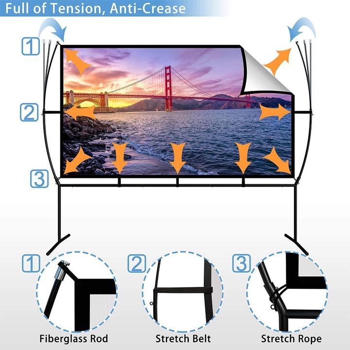 Actual product image Getco Tech Projector screen (100", 16:9)