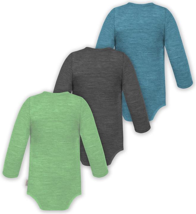 Immagine prodotto Normani Confezione da 3 pezzi di body a maniche lunghe in merino per bambino e bambina - 9355 (86)