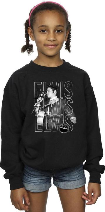 Actual product image Elvis Girls Triple Logo Portrait Sweatshirt (140, 146)