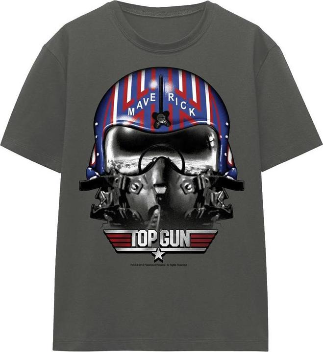Actual product image Top Gun Unisex Adult Maverick Helmet T-Shirt (S)