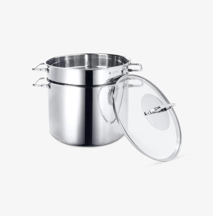 Produktbild WMF Spaghettitopf Pastatopf Nudeltopf Induktion Sieb 7,0l Edelstahl poliert (24.24 cm, Kochtopf, Edelstahl)