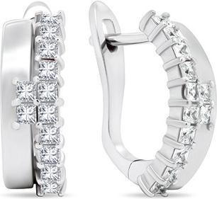 Brilio Silver - Charming silver earrings with zircons EA549W