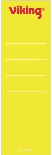 Actual product image Viking File spine labels yellow 10 pieces of paper