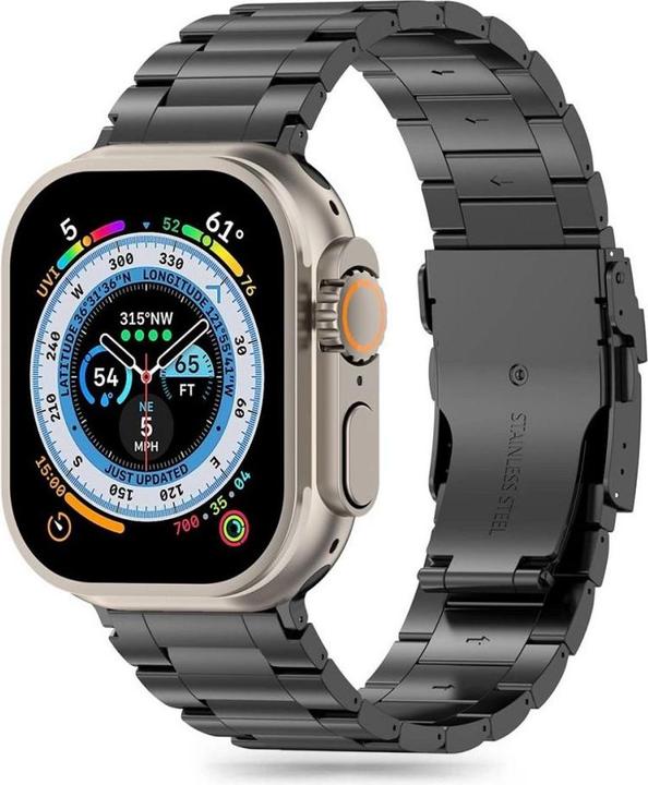 Tech-Protect Bracelet Pro en acier inoxydable pour Apple Watch 4 / 5 / 6 / 7 / 8 / 9 / SE / Ultra 1 / 2 (42 / 44) (Acier inoxydable)