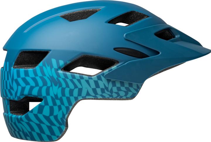 matte blue wavy checks