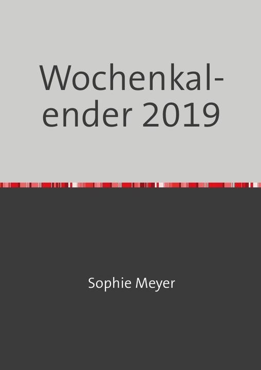 Produktbild Wochenkalender 2019