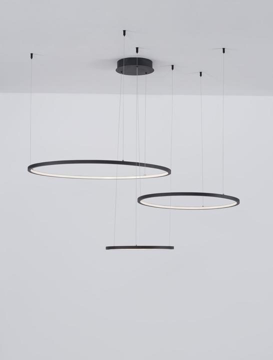 Produktbild Nova Luce PURPLE LED Pendelleuchte Schwarz 80W Warmweiss 150x130cm dimmbar 9210312