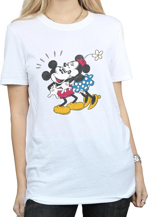 Immagine prodotto Disney Mickey Mouse Mickey And Minnie Kiss Maglietta Ampia Donna (XXL)