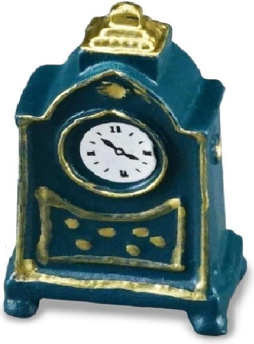 Reutter 001.465/5 - Blaue Metallkaminuhr, Miniatur