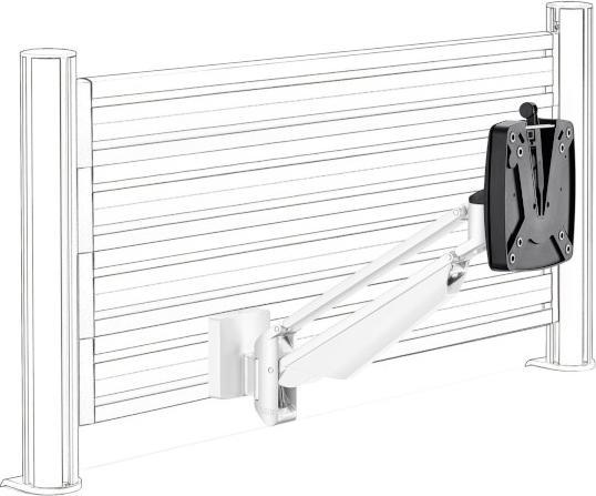 Produktbild Novus 990+1071+000 - Flachbildschirm-Montagearm - Weiss - 7 kg - Decke/Wand/Schre