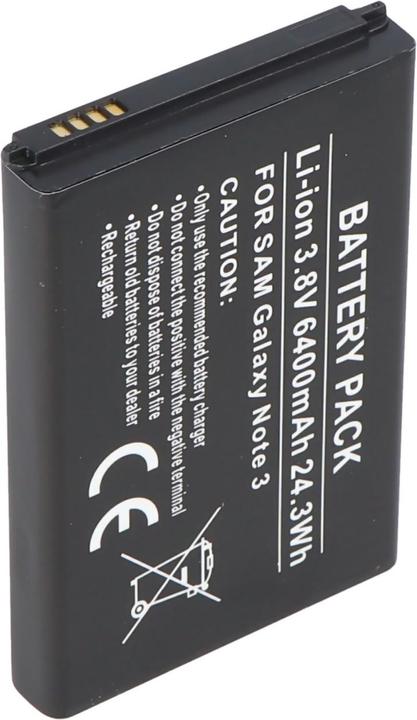 Actual product image AccuCell Battery Samsung Galaxy Note 3, Note III, B800BE, B800BU with black case