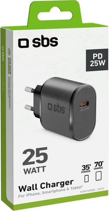 Actual product image SBS Charger USB-C PD 25W black (25 W)