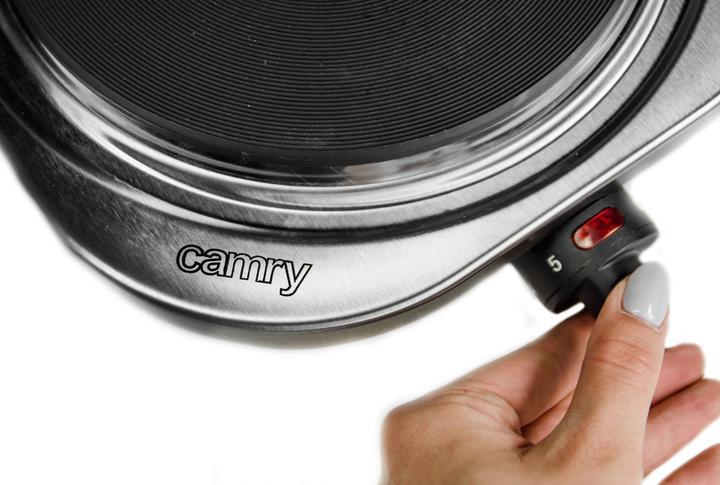 Camry CR 6511 Black, Stainless steel Countertop Ceramic 2 zone(s)