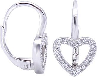 Beneto Silver heart earrings AGUC1958 (L)