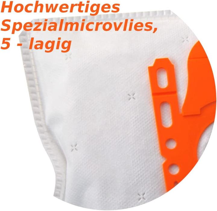 Actual product image Plutoos Hoover bag 5-ply for Siemens Bosch suitable and compatible with Swirl S62 S67 S68 S73 Y94