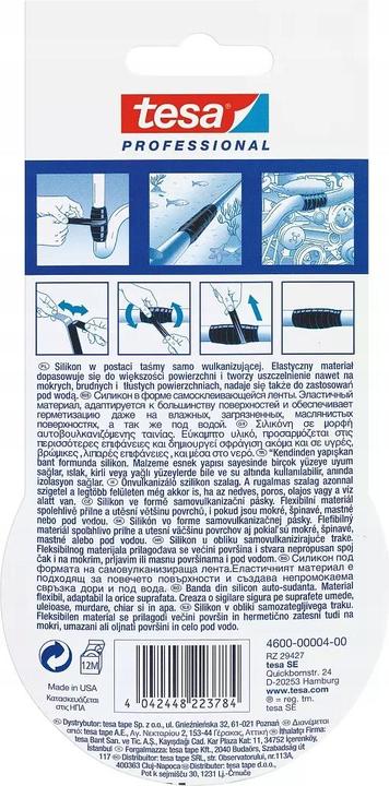 Actual product image tesa Samovulcanising tape Xtreme 3M: 25mm black (25 mm)