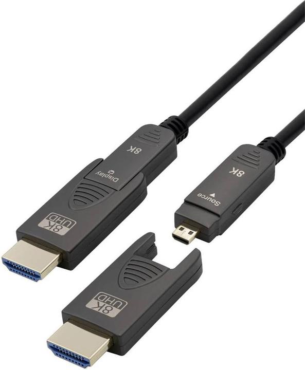 Actual product image Transmedia Câble HDMI fibre optique (HDMI 2.1, 8k@60Hz, eARC) (25 m, HDMI)
