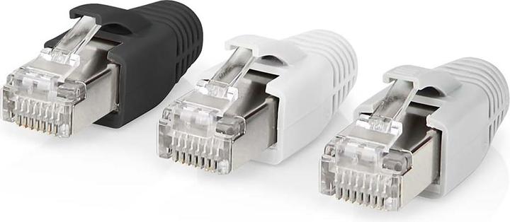 Nedis CCBW89380GY Spina RJ45 Pass Through Fixed/Split FTP CAT6a Straight Placcato oro 10 pz. (F/FTP, CAT6a, 0.04 m)
