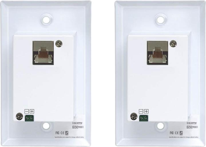 Immagine prodotto Eaton Kit estensore HDMI su Cat6 Wallplate 4K 60Hz 4:4:4 IR PoC HDR HDCP 2.2 230ft. 70.1m (HDMI, 3.40 cm)