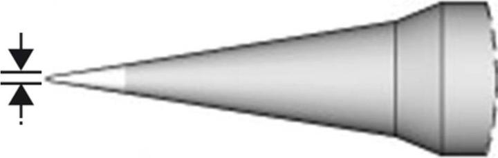 Actual product image JBC Tools C115101 Soldering tip round shape, straight Tip size 0.1 mm Contents 1 pc. (Soldering tip)