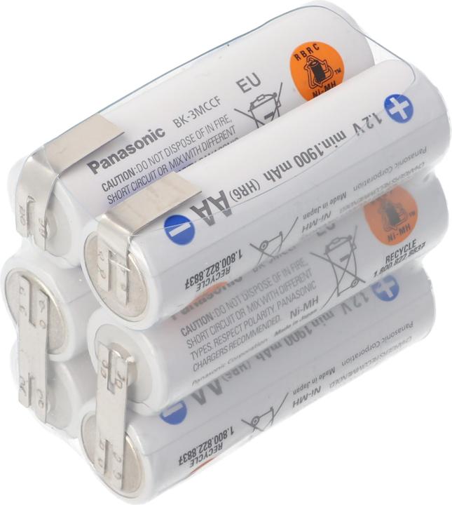 Actual product image Panasonic Battery Eneloop F2x3 6/BK-3MCCE with solder lug (1 pcs., 2000 mAh, Rechargeable battery)