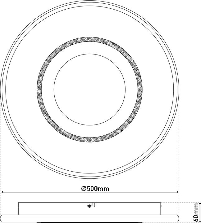 Image du produit Näve Plafonnier LED 1408277, 40W, 1800lm, effet 3D, blanc/noir (1800 lm)