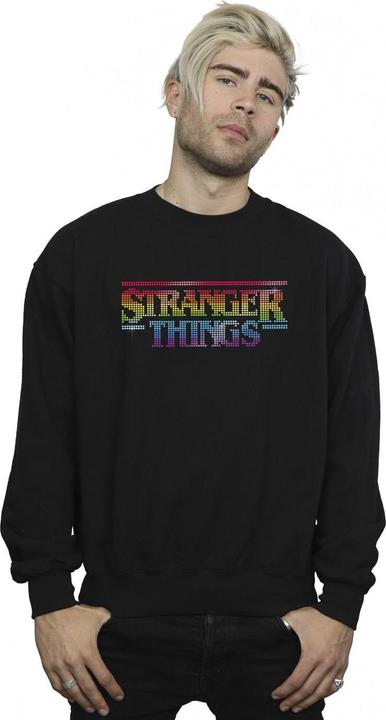 Actual product image Netflix Mens Stranger Things Rainbow Dot Logo Sweatshirt (XXL)