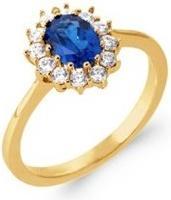 Produktbild Lara Vergoldeter RING - GR. 56 – ZIRKONIA – S. SAPHIR (56)