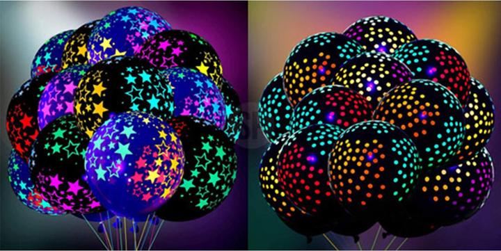 Image du produit Ballons néon, brillent dans le noir, 10 pcs