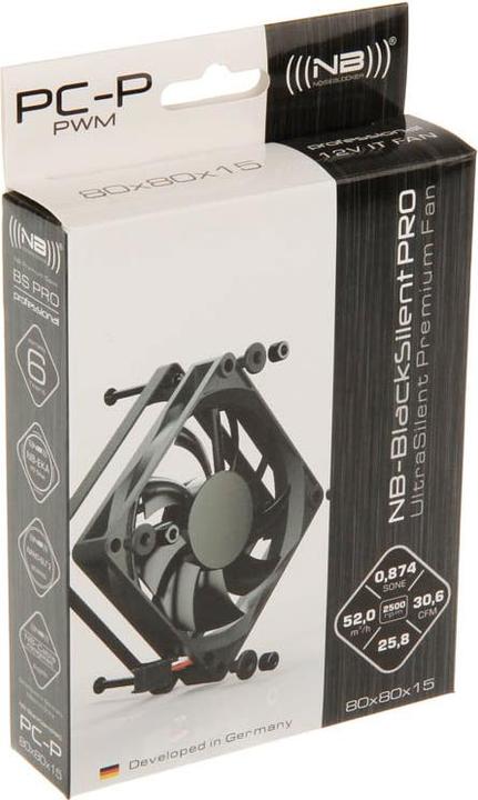 Actual product image Noiseblocker BlackSilent PRO (80 mm, 1 x)