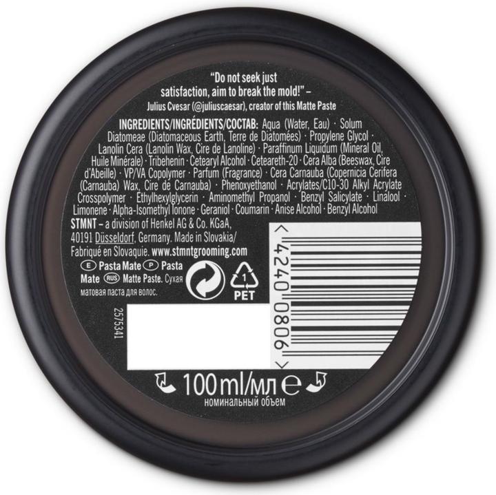 Actual product image STMNT Matte Paste (Hair paste, 100 ml)