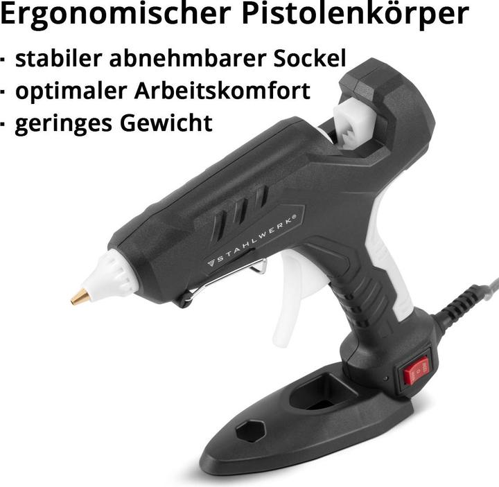 Immagine prodotto Stahlwerk Pistola per colla a caldo HKP-100DT ST con valvola di non ritorno e 100 watt