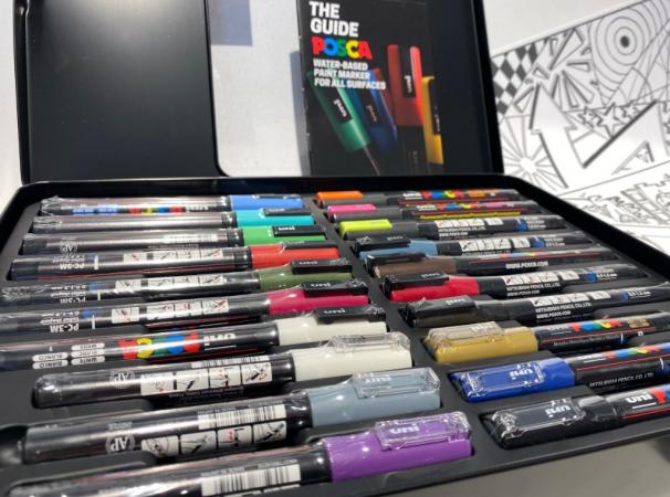 Image du produit Posca Marqueur "Street Art" Set de 20 pièces dans une boîte métallique (Multicolore, 20 x)