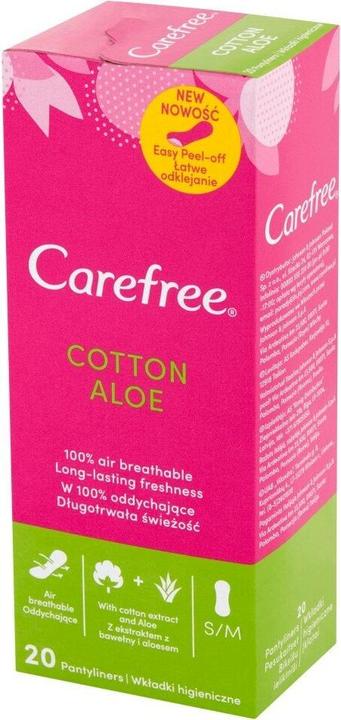 Carefree Cotton Feel Normal Panty Liners Aloe Vera 20Pcs (20 x, Damenbinden)