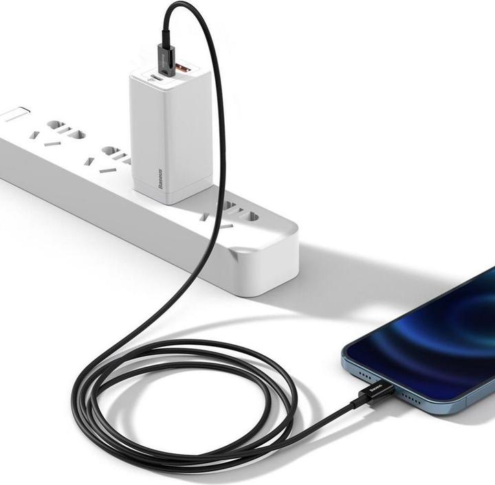 Actual product image Baseus Superior Series Cable USB-C to iP, 20W, PD, 1m (black) (1 m, USB 3.0)