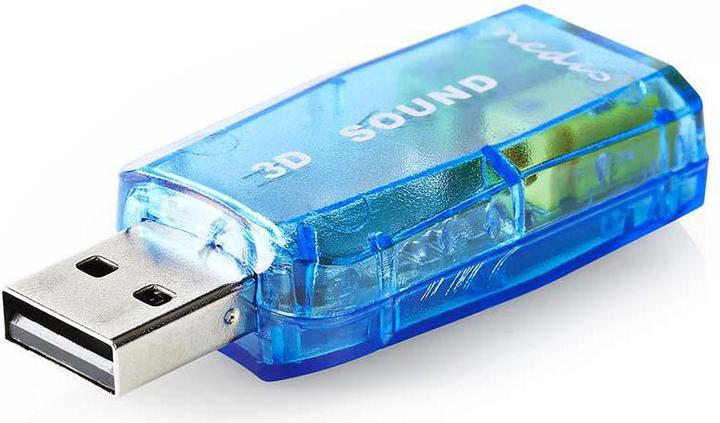 Produktbild Nedis Soundkarte 5.1 USB 2.0 Mikrofonanschluss: 1x 3.5 mm Headset Verbindung: 3.5 mm Male Schwarz (USB)