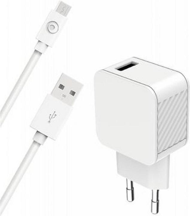 Actual product image Bigben Connected CS 2.1A USB A+Cable A/mUSB 1.2m white (12 W)