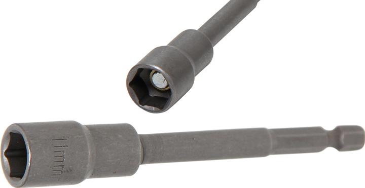 Actual product image BGS Socket, Hexagon, extra long for electric drills 6.3 mm (1/4") Drive 11 mm (11 mm)