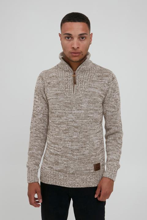 Immagine prodotto Solid Philostrate Maglione In Maglia Grossa Pullover Maglieria Da Donna Con Colletto Troyer In Coton (L)