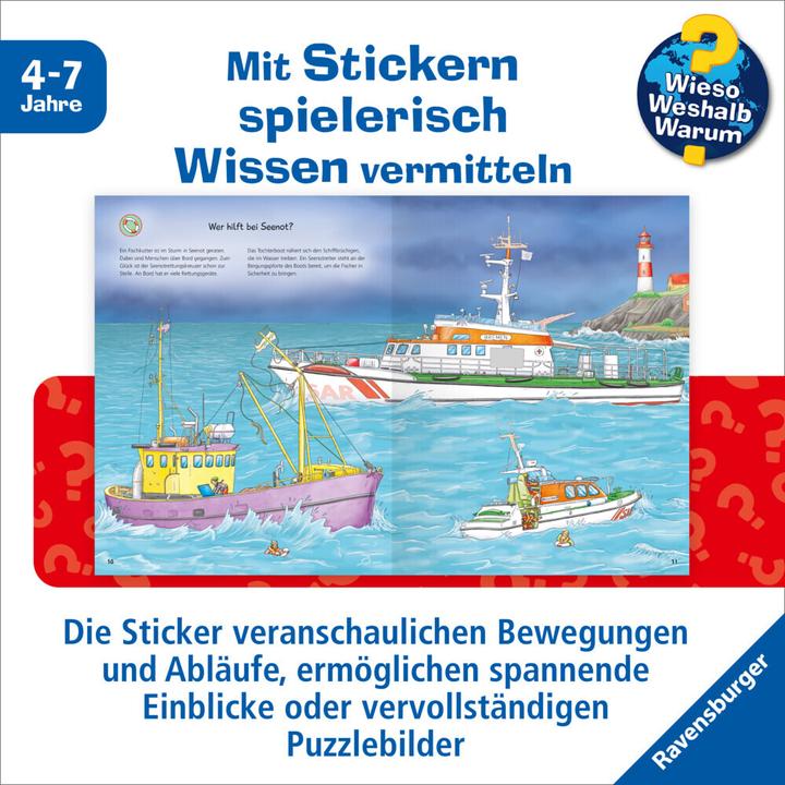 Actual product image Ravensburger Why? Why? Why? Sticker booklet: Emergency vehicles