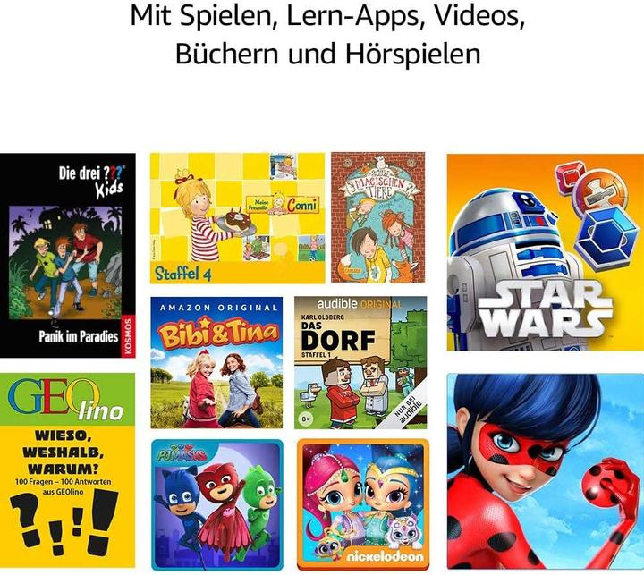 Produktbild Amazon Fire 7 Kids Edition - 17,8 cm (7 Zoll) - 1024 x 600 Pixel - 16 GB - 1 GB - 1,3 G (7", 16 GB, Violet)