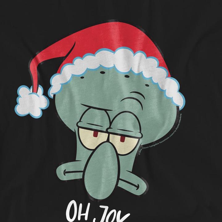 Actual product image Spongebob Squarepants Unisex Adult Joy Squidward Christmas T-Shirt (XXL)