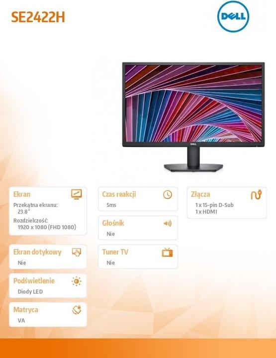 Produktbild Dell SE2422H (1920 x 1080 Pixel, 23.80")