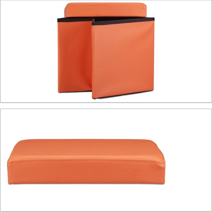 Actual product image Relaxdays Folding Storage Ottoman