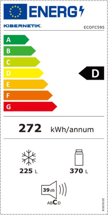 Etichetta energetica Kibernetik FSP Food Center Side by Side 595 Liter (595 l)