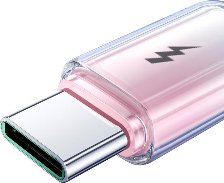 Actual product image Joyroom S-A42 Crystal Clear Series Fast Charging Data Cable USB-A to Type-C 3A 1.2m White (1.20 m)