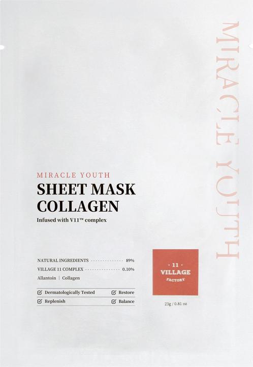 Actual product image Village 11 Factory Miracle youth sheet mask collagen